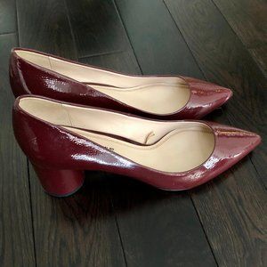 Zara Leather shoes with round Heel and pointed tip